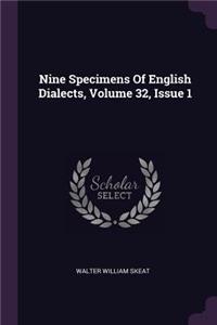 Nine Specimens of English Dialects, Volume 32, Issue 1