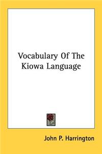 Vocabulary Of The Kiowa Language