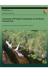 Assessment of Wetland Communities at Isle Royale National Park