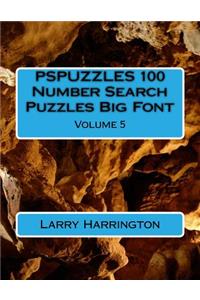 PSPUZZLES 100 Number Search Puzzles Big Font Volume 5