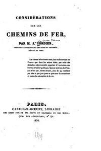 Considérations sur les chemins de fer