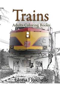 Trains Adults Coloring Book