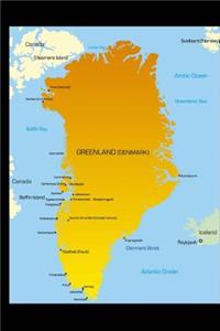 Map of Greenland Journal: 150 Page Lined Notebook/Diary