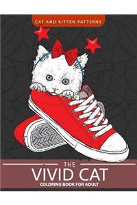 Vivid Cat Coloring Book for Adults