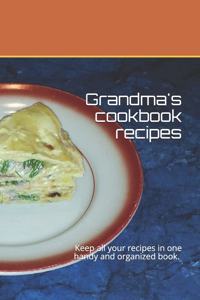 Grandma's cookbook recipes