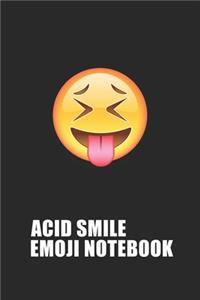 Acid Smile Emoji Emoticons Notebook Emoji Notebook, Blank Composition Book, Emoji Notebooks for Girls/Boys, Emoji School Supplies Notebook for School / Teacher / Office / Student
