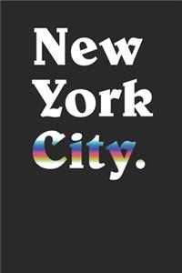 New York City Retro Rainbow Theme Journal 120 Page Notebook Lined