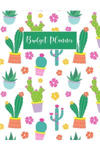 Budget Planner: Cute Cactus Personal Finance and Bill Tracker for College Students, Non-Dated Monthly Planner, Debt Repayment Plan, Large Organizer