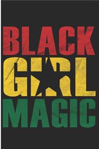 Black Girl Magic: Ghanaian Queen flag Blank Lined Notebook