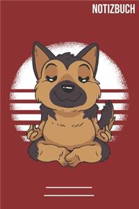 Notizbuch Schäferhund Yoga