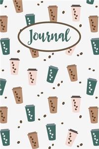 Journal: Blank Lined Notebook With Coffee Themed Cover, Perfect For Taking Notes And Writing Down Your Thoughts And Ideas, A Notebook For Coffe Lovers, Coffe