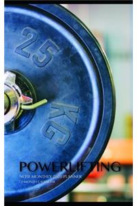 Powerlifting Note Monthly 2020 Planner 12 Month Calendar