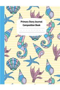 Seahorses & Shells Primary Story Journal Composition Book