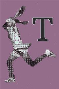 T Monogram Initial Tennis Journal