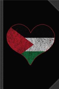 Vintage Palestine Flag Heart Journal Notebook