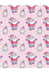 Santa and Snowman in Pink