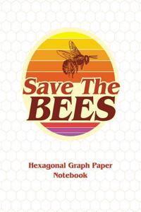 Save the Bees Hexagonal Graph Paper Notebook
