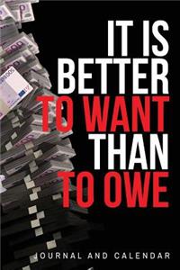 It Is Better to Want Than to Owe