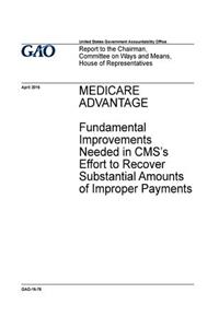 Medicare Advantage, fundamental improvements needed in CMS's effort to recover substantial amounts of improper payments