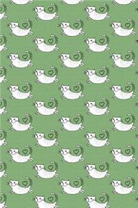 Bullet Journal Notebook for Cat Lovers Flying Cats Pattern 8