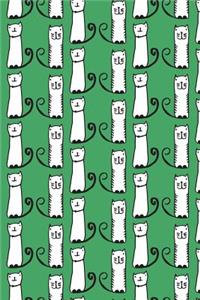 Journal Notebook For Cat Lovers Funny Tall Cats Pattern 9