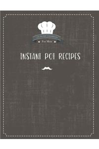 Instant Pot Recipes 100 Blank Cookbook for Men