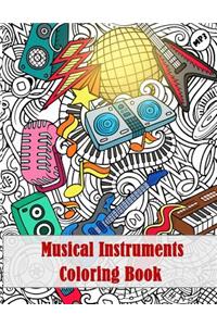 Musical Instruments Coloring Book