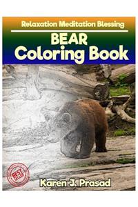 BEAR Coloring book for Adults Relaxation Meditation Blessing