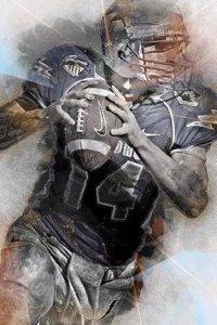 Quarterback American Football Notebook: 150 Lined Pages, Softcover, 6 X 9