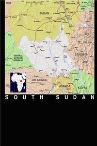 Modern Day Color Map of South Sudan in Africa Journal