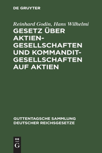 Gesetz Über Aktiengesellschaften Und Kommanditgesellschaften Auf Aktien