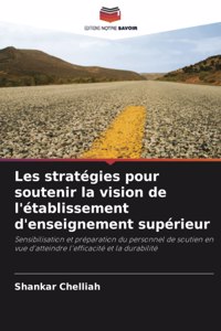 Les stratégies pour soutenir la vision de l'établissement d'enseignement supérieur