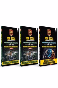 PW UPSC ESE Topicwise Previous Years Solved Questions 26 Years PYQs Mechanical Engineering Preliminary Examination Volume 1 & 2 and General Studies & Engineering Aptitude Combo Set of 3 Books