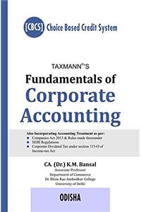 Fundamentals of Corporate Accounting-Odisha (CBCS) (January 2017 Edition)