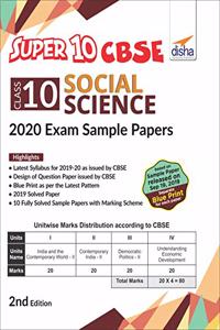 Super 10 Sample Papers for CBSE Class 10 Social Science 2nd Edition