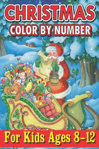 Christmas Color By Number For Kids Ages 8-12