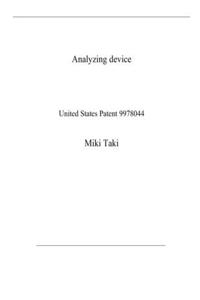 Analyzing device