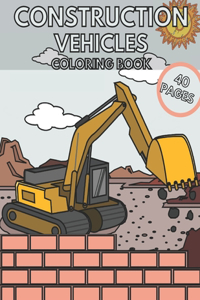 Construction Vehicles Coloring Book