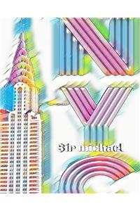 ICONIC Chrysler Building Rainbow Writing Drawing Journal. Sir Michael artist limited edition