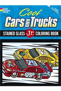 Cool Cars and Trucks Stained Glass Jr. Coloring Book