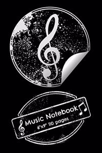 Music Notebook 6x9 110 pages