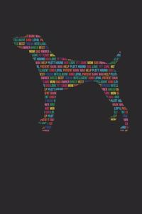 Plott Hound Notebook 'Word Cloud' - Gift for Plott Hound Lovers - Plott Hound Journal