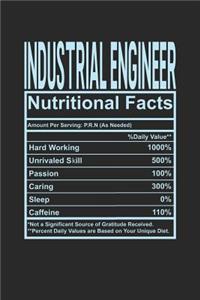 Industrial engineer Nutritional Facts: 6x9 checkered notebook, 120 Pages, Composition Book and Journal, funny gift for your favorite Industrial engineer