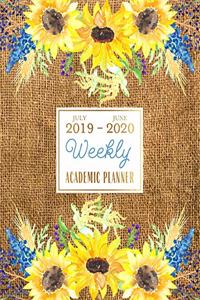 July 2019 - June 2020 Weekly Academic Planner