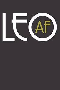 Leo Af Zodiac Horoscope Notebook Journal