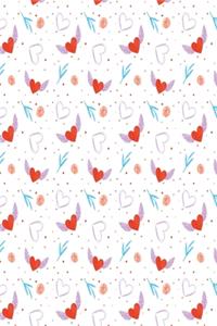 Red hearts with wings