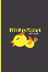 Introvert Not Snob