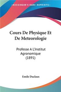 Cours De Physique Et De Meteorologie