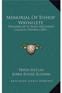 Memorial of Bishop Waynflete