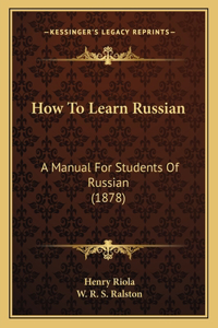 How to Learn Russian